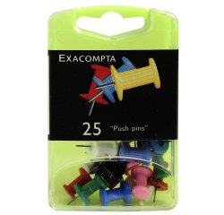 Épingle, 25 pièces, couleurs assorties