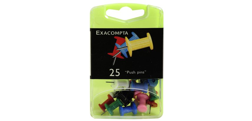 Épingle, 25 pièces, couleurs assorties