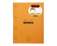Bloc de cours, format A4, séyès, orange, 80 feuilles