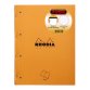 Bloc de cours, format A4, séyès, orange, 80 feuilles