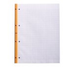 Bloc de cours, format A4, séyès, orange, 80 feuilles