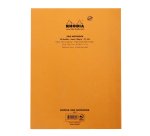 Bloc de cours, format A4, quadrillé, orange, 80 feuilles