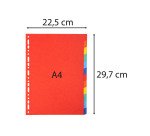 Intercalaire A4 en carte lustrée Exacompta 12 onglets neutres multicolores - 1 jeu