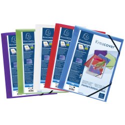 Kreacover Elasticated 3 Flap Folder with front pocket