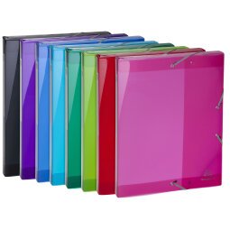 Archivbox aus PP 700µ, Rücken 25mm, 25x33cm für DIN A4 - Iderama - Farben sortiert