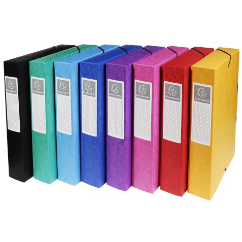 Archivbox aus Colorspan-Karton 600g, Rückenbreite 60mm mit Etikett, 25x33cm für DIN A4