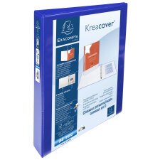 Exacompta Kreacover classeur bleu                        2 anneaux de 25 mm