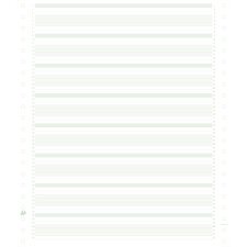 "2000 feuilles de listing zoné vert 240x11"" 1pli Bandes Caroll Non Détachables 60g" - Vert