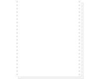 "1000 feuilles de listing autocopiantes blanc 240x11"" 2plis Bandes Caroll Détachables" - Blanc