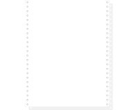 "1000 feuilles de listing autocopiantes blanc 240x12"" 2plis Bandes Caroll Détachables" - Blanc
