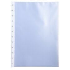 Exacompta pochette perforée pour protège-documents avec anneaux, en PP grainé, 10 pochettes, transparent