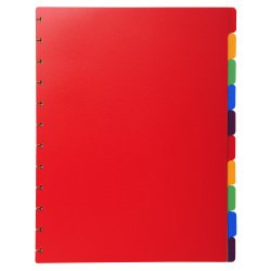 Coloured polypropylene dividers 10 part for removable display book.