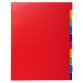 Coloured polypropylene dividers 10 part for removable display book.