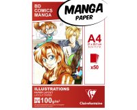Bloc de papier Layout MANGA ILLUSTRATIONS, A4