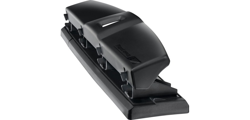 Maped Locher Essentials Metall 4 Löcher, 10/12 Blatt, schwarz, in Schachtel
