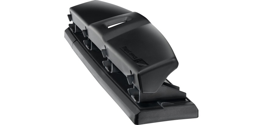 Maper perforator Essentials Metal, 4-gaats, 10/12 vel, zwart, in een doos