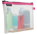 Kosmetiktasche WOW Traveller, transparent/rosa