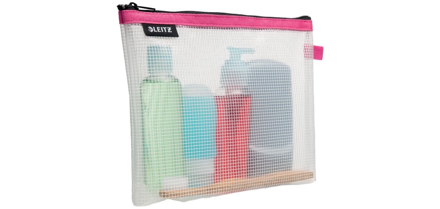 WOW Traveller Cosmetic Bag, transparent/pink