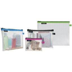 Leitz WOW Reisetui Cosmetica, geassorteerde kleuren, 4 stuks