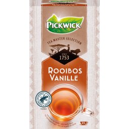 Pickwick Tea Master Selection, rooibos vanille, paquet de 25 pièces