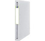 Classeur 4 anneaux plastifié Oxford Life A4 - Dos 4 cm transparent