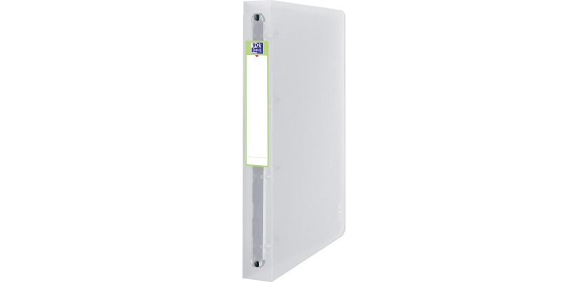 Oxford Life A4 Kunststoff-Ringbuch mit 4 Ringen - Rücken 4 cm transparent