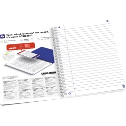 Bloc à spirale Oxford Floral A5 ligné 60 feuilles assorti