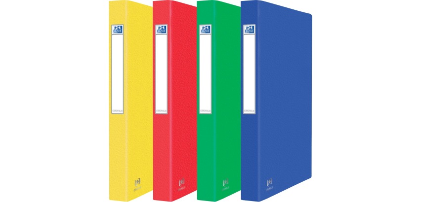 Elba Oxford Eurofolio Ordner, für A4, 2 Ringe, sortierte Farben