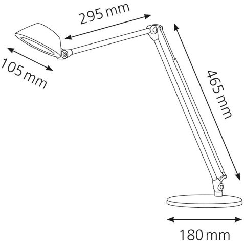 Hansa bureaulamp Blossom, LED-lamp, zilver