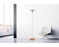Unilux lampadaire Baly Bamboo, LED, blanc