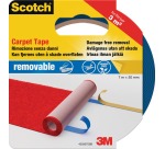 Scotch ruban double-face pour moquette et vinyle Removable, ft 50 mm x 7 m, sous blister