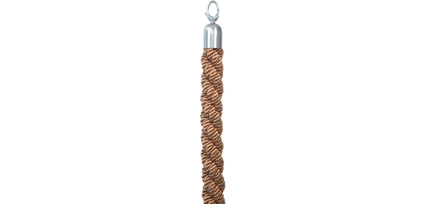 Securit corde tressée bronze avec des crochets chromés