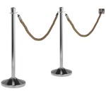 Securit corde tressée bronze avec des crochets chromés