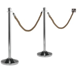 Braided bronze security rope with chrome hooks