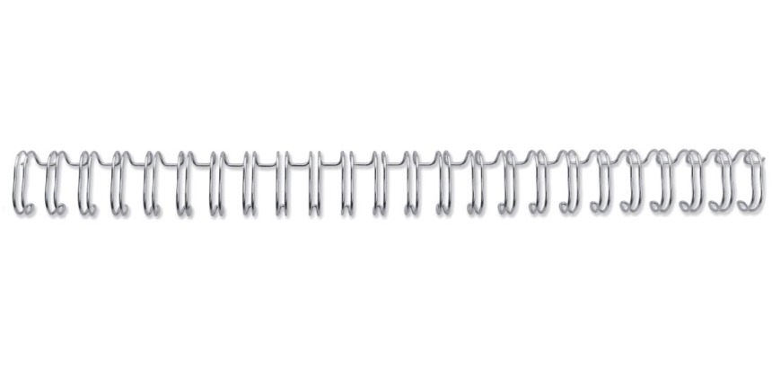 GBC WireBind bindings, box of 100 pieces, A5 size, 8 mm, silver