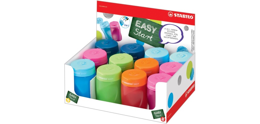 Stabilo Easy Sharpener 4500/12 assorted display 12pcs