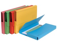 Packung mit 5 Aktenmappen mit Verschlußkappe aus Recycling-Karton 290g Forever, für Format DIN A4 24,5x32,5cm - Farben sortiert