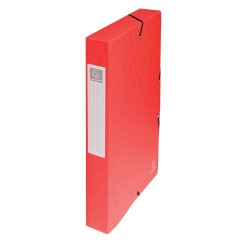 Archivbox aus Colorspan-Karton 600g, Rückenbreite 25mm, Gummizuverschluss, Rückenetikett, 25x33cm für DIN A4
