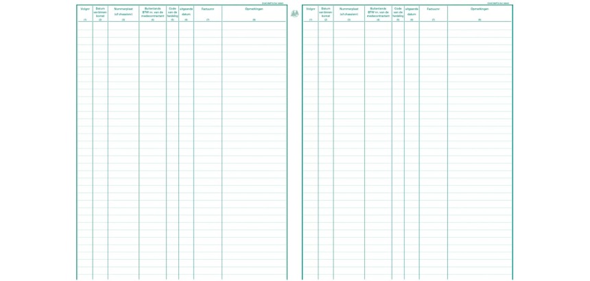 Garage Register Stinger 320X250mm 80 sheets blue (Dutch)