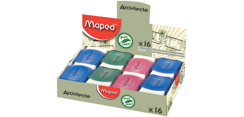 Maped Architekten-Radiergummi Box mit 16 Stück