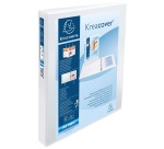 Ringbuch aus festem PP 1,9mm, 2 Ringe 25mm in D-Form, Rücken 47mm Rücken und 3 Außen- und 2 Innenhüllen, 32x27,7cm für DIN A4 Überbreite - Kreacover - Weiß