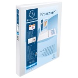 Classeur 2 anneaux cartonné Exacompta Kreacover® personnalisable A4 maxi - Dos 2.5 cm blanc