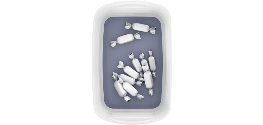 My Box Storage Bin, A5, White/Gray