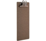 Securit rekening clipboard, bruin met RVS Clip, 27,8 x 11,4 cm