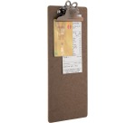 Securit rekening clipboard, bruin met RVS Clip, 27,8 x 11,4 cm