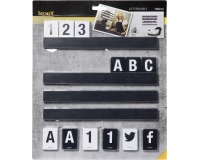 Securit letterplank inclusief letters en nummers, zwart