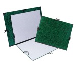Portfolio Annonay with ribbons, 26x33cm - A4 maxi - Green