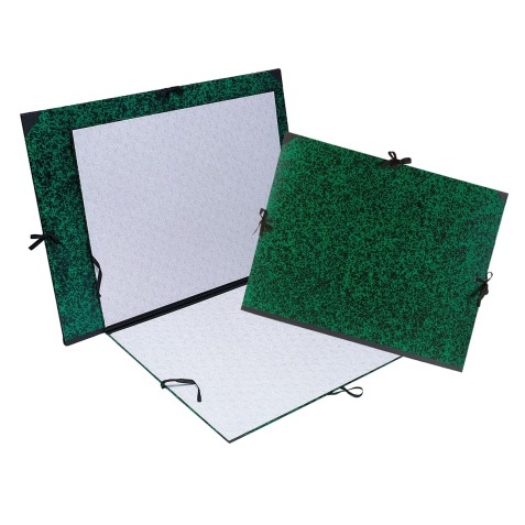 Portfolio Annonay with ribbons, 26x33cm - A4 maxi - Green