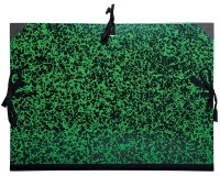 Portfolio Annonay with ribbons, 28x38cm - B4 - Green