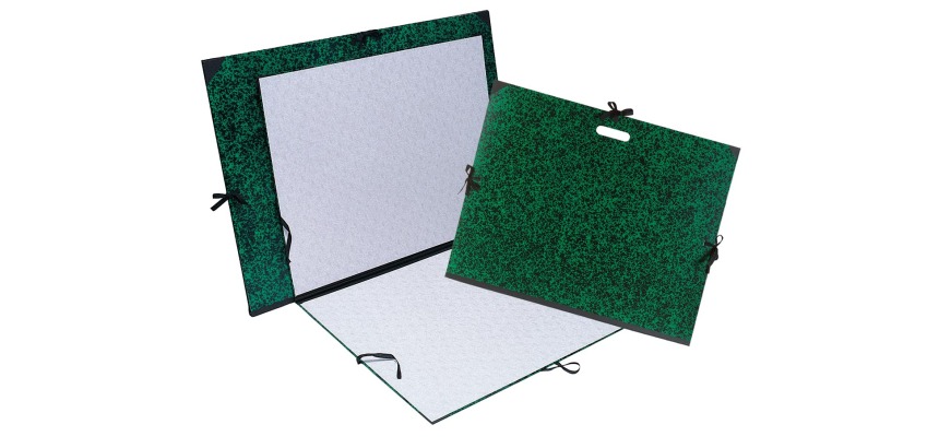 Zeichenmappe mit Bändchen für Format DIN A2 Annonay, 47x62cm - Grün